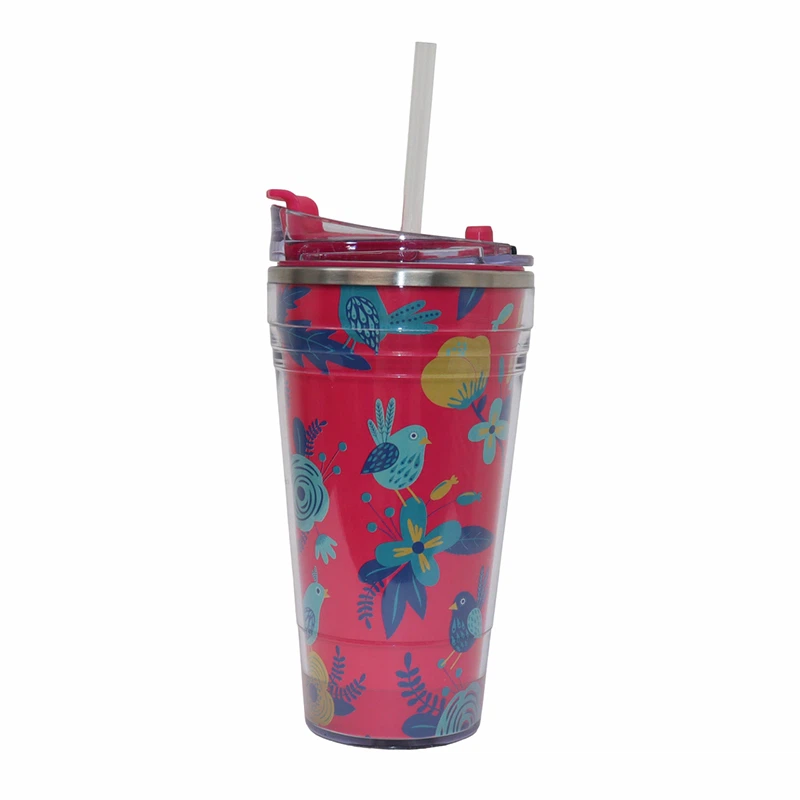 Plastik Anndan Nerjaveèi asye Deyò Double Bwè Fason Kafe Cup